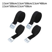 4 bucăți pentru bagaje, cataramă cu fixare pentru acoperiș, curea de depozitare, centură cu clichet pentru călătorii în aer liber, 2 m