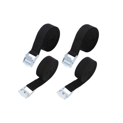 4 bucăți pentru bagaje, cataramă cu fixare pentru acoperiș, curea de depozitare, centură cu clichet pentru călătorii în aer liber, 2 m