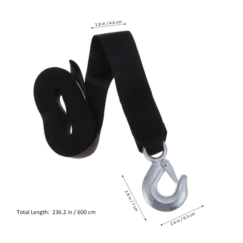 1 set 6 m 2 tone frânghie pentru remorcă pentru mașină, practic, durabil, în aer liber, kit de urgență, frânghie de remorcare, curea pentru troliu, remorcă pentru mașină cu cârlig