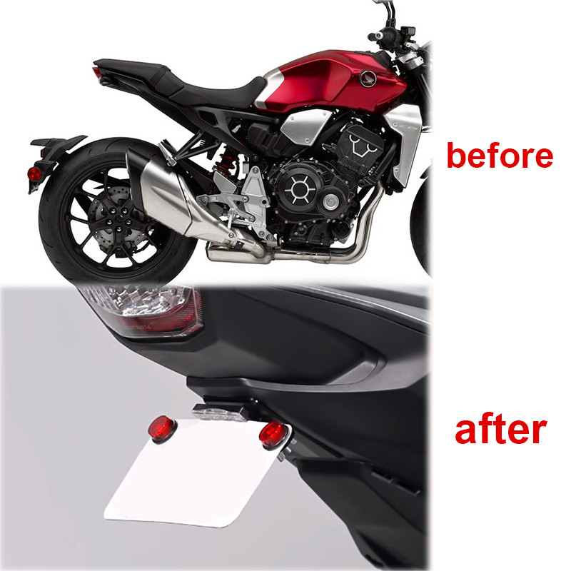 Se potrivește pentru Honda CB1000R 2018 2019 2020 2021 2022 Suport pentru plăcuță de înmatriculare pentru motocicletă Suport pentru coadă din spate Kit de eliminare a aripilor