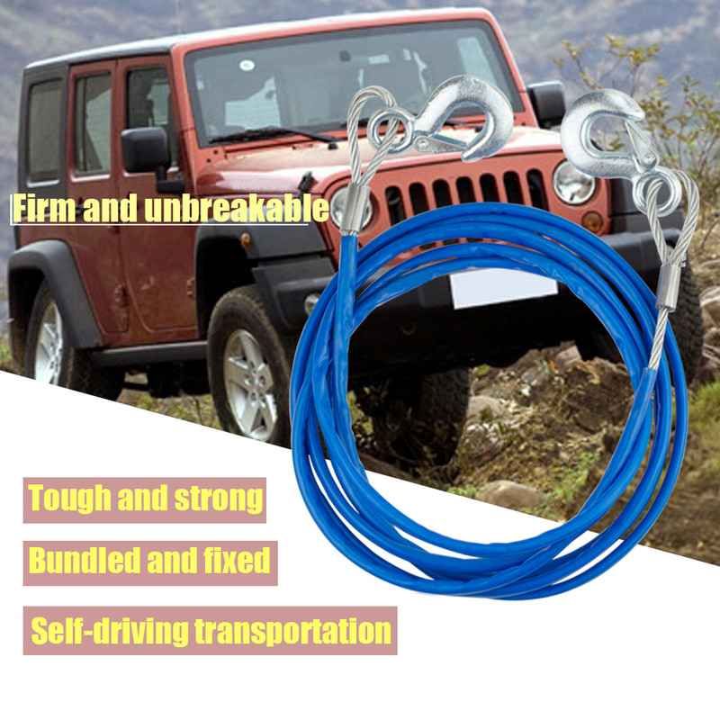 Metri užeta za vuču automobila Čelična žica Uže za vuču Pojas za vuču Reflektirajuće uže za vuču Hitna pomoć za terenska vozila
