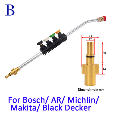 Vârfuri de spălat cu presiune Mașină de spălat mașină Duză lance cu jet Vârf de pulverizare cu apă pentru mașină de spălat cu presiune Karcher Bort Nilfisk Bosch Lavor