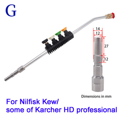 Vârfuri de spălat cu presiune Mașină de spălat mașină Duză lance cu jet Vârf de pulverizare cu apă pentru mașină de spălat cu presiune Karcher Bort Nilfisk Bosch Lavor