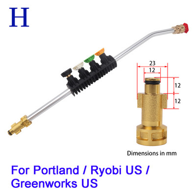 Vârfuri de spălat cu presiune Mașină de spălat mașină Duză lance cu jet Vârf de pulverizare cu apă pentru mașină de spălat cu presiune Karcher Bort Nilfisk Bosch Lavor