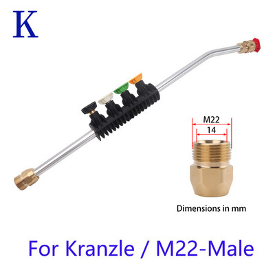 Vârfuri de spălat cu presiune Mașină de spălat mașină Duză lance cu jet Vârf de pulverizare cu apă pentru mașină de spălat cu presiune Karcher Bort Nilfisk Bosch Lavor