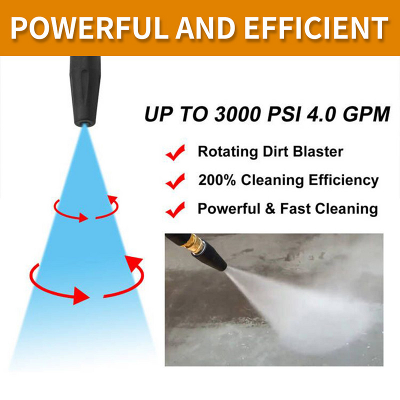 Vârfuri de spălat cu presiune Mașină de spălat mașină Duză lance cu jet Vârf de pulverizare cu apă pentru mașină de spălat cu presiune Karcher Bort Nilfisk Bosch Lavor