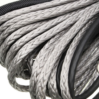 6 mm X 15 m 7700 LBs Висококачествен плазмен кабел Синтетична линия за лебедка Uhmwpe въже с обвивка Автомобилни аксесоари за ATV UTV Off-Road