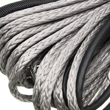 6mm X 15m 7700LBs Καλώδιο πλάσματος υψηλής ποιότητας συνθετικό βαρούλκο Σχοινί Uhmwpe με θήκη Αξεσουάρ αυτοκινήτου για ATV UTV εκτός δρόμου