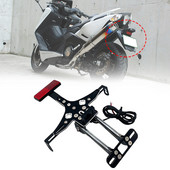 Se potrivește pentru motocicleta Yamaha T-MAX530 TMAX530 2012-2015 2016 Suport reglabil pentru plăcuță de înmatriculare Suport LED Eliminator de aripi