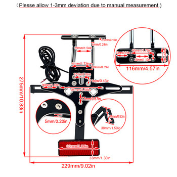 Κατάλληλο για Yamaha T-MAX530 TMAX530 2012-2015 2016 μοτοσικλέτας ρυθμιζόμενος αριθμός άδειας κυκλοφορίας Στήριγμα βάσης LED Fender Εξολοθρευτής