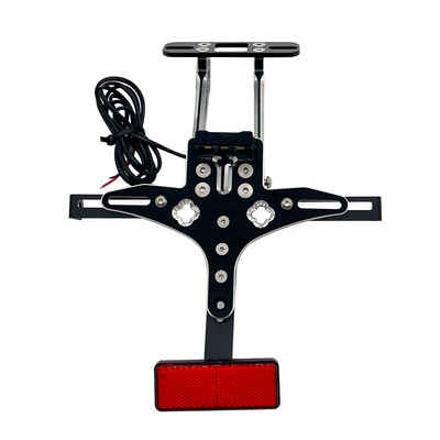 Se potrivește pentru motocicleta Yamaha T-MAX530 TMAX530 2012-2015 2016 Suport reglabil pentru plăcuță de înmatriculare Suport LED Eliminator de aripi