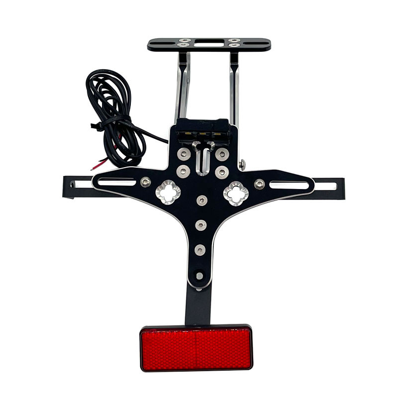 Se potrivește pentru motocicleta Yamaha T-MAX530 TMAX530 2012-2015 2016 Suport reglabil pentru plăcuță de înmatriculare Suport LED Eliminator de aripi