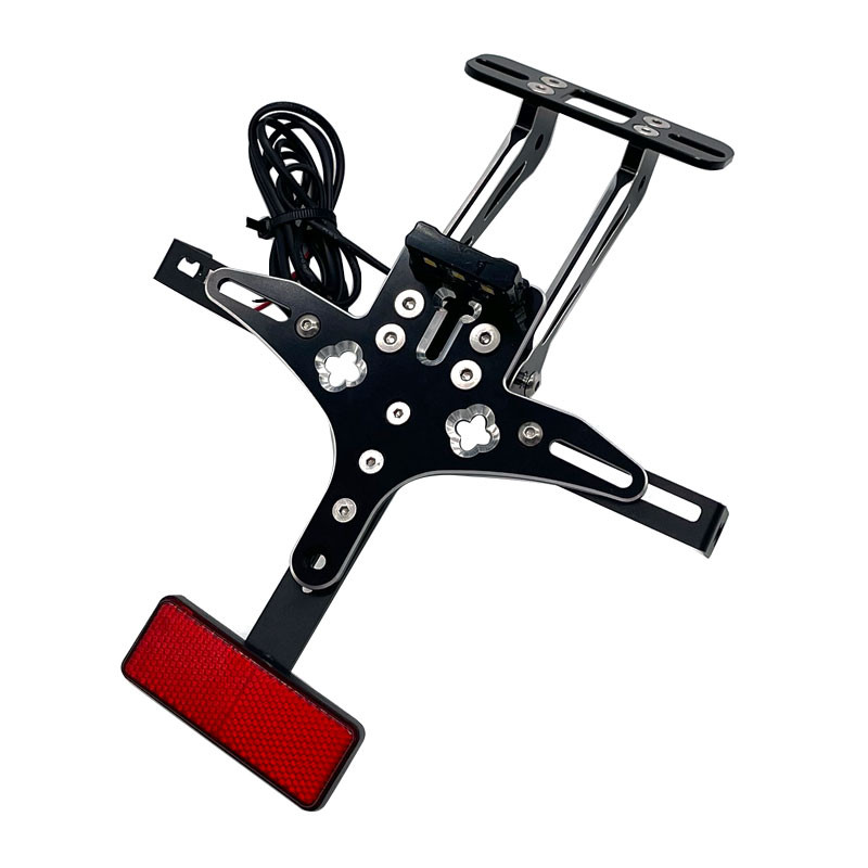 Se potrivește pentru motocicleta Yamaha T-MAX530 TMAX530 2012-2015 2016 Suport reglabil pentru plăcuță de înmatriculare Suport LED Eliminator de aripi