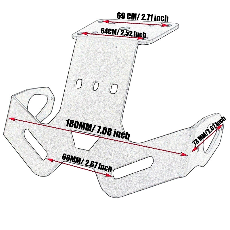 Pentru YAMAHA MT125 MT-125 MT15 MT-15 2018-2022 Suport de fixare al plăcuței de înmatriculare din spate a motocicletei cu LED-uri