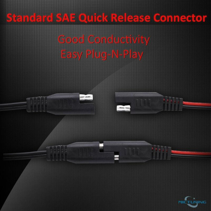 Piese pentru motociclete Adaptor cablu convertizor SAE la USB Încărcător USB rezistent la apă Port rapid 2.1A Conector de ieșire a bateriei motocicletei