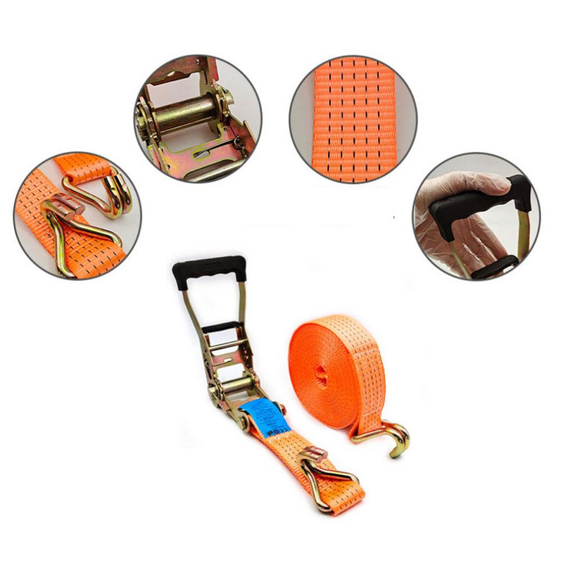 Curea de remorcare pentru mașină de 10 m pentru siguranță pentru urgență cablu de remorcare cablu de strângere de sârmă întinzător de centură de marfă frână fixă de frână