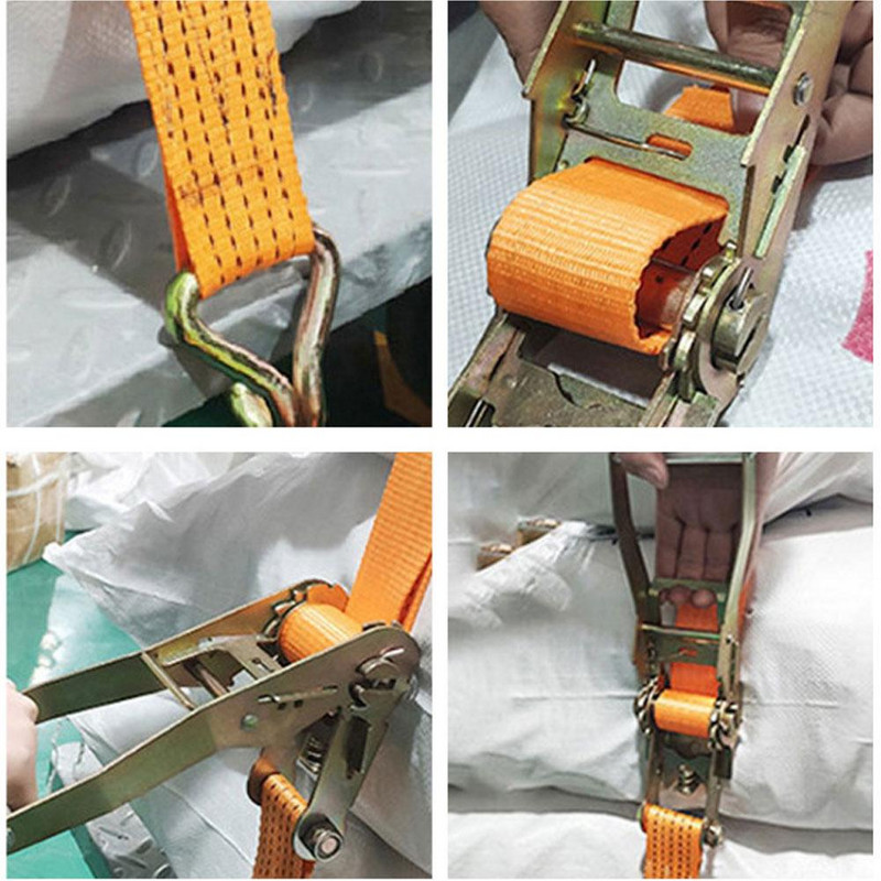 Curea de remorcare pentru mașină de 10 m pentru siguranță pentru urgență cablu de remorcare cablu de strângere de sârmă întinzător de centură de marfă frână fixă de frână