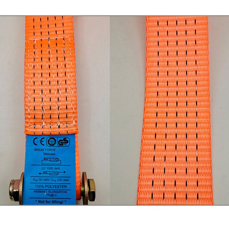 Curea de remorcare pentru mașină de 10 m pentru siguranță pentru urgență cablu de remorcare cablu de strângere de sârmă întinzător de centură de marfă frână fixă de frână