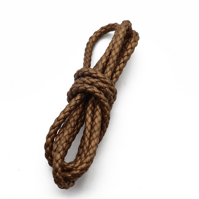 Mibrow 1 metras 3/4/5/6 mm apvalios pintos odinės virvelės Vintažinės juodos kavos odinės virvelės apyrankėms papuošalams gaminti