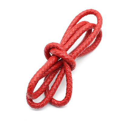 Mibrow 1 metras 3/4/5/6 mm apvalios pintos odinės virvelės Vintažinės juodos kavos odinės virvelės apyrankėms papuošalams gaminti