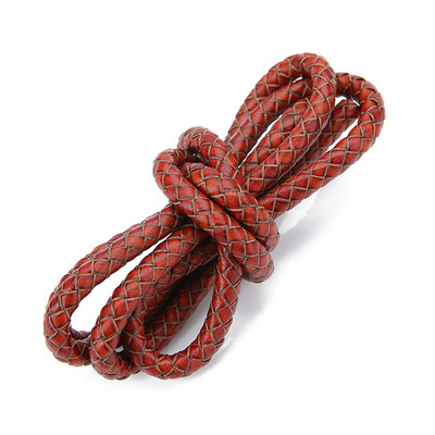 Mibrow 1 metras 3/4/5/6 mm apvalios pintos odinės virvelės Vintažinės juodos kavos odinės virvelės apyrankėms papuošalams gaminti