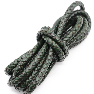 Mibrow 1 metras 3/4/5/6 mm apvalios pintos odinės virvelės Vintažinės juodos kavos odinės virvelės apyrankėms papuošalams gaminti