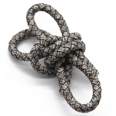 Mibrow 1 metras 3/4/5/6 mm apvalios pintos odinės virvelės Vintažinės juodos kavos odinės virvelės apyrankėms papuošalams gaminti