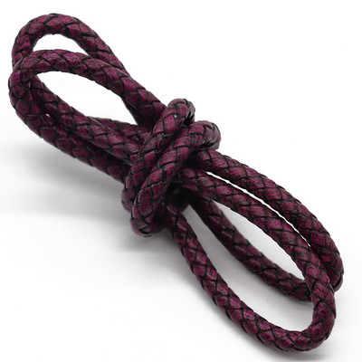 Mibrow 1 metras 3/4/5/6 mm apvalios pintos odinės virvelės Vintažinės juodos kavos odinės virvelės apyrankėms papuošalams gaminti