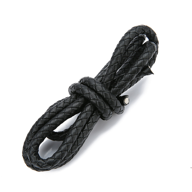 Mibrow 1 metras 3/4/5/6 mm apvalios pintos odinės virvelės Vintažinės juodos kavos odinės virvelės apyrankėms papuošalams gaminti