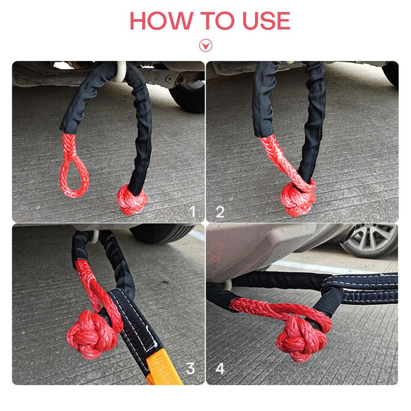 Troliu Snatch Recover Ring 55000lbs Kit de cătușe moale Remorcare Snatch Ring Block Depot pentru agricultura SUV Camion ATV UTV Marine Y3C3