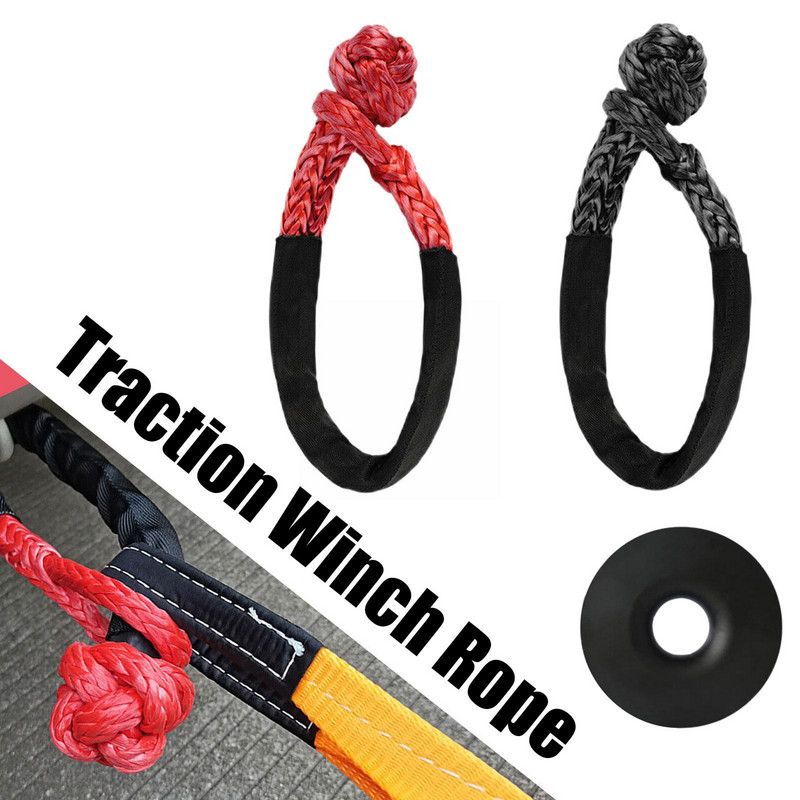 Troliu Snatch Recover Ring 55000lbs Kit de cătușe moale Remorcare Snatch Ring Block Depot pentru agricultura SUV Camion ATV UTV Marine Y3C3