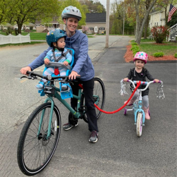 2021 3M ποδήλατο βαρέως τύπου Σχοινί ρυμούλκησης καλωδίων ρυμούλκησης έλξης σχοινιού Γάντζοι Van Mountain Bike Rally Parent-Child Rope Φορητό σχοινί ρυμούλκησης