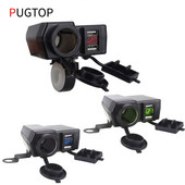 Priză pentru brichetă pentru motociclete 5V 4.2A Încărcător USB dublu 12V-24V pentru accesorii pentru motociclete Adaptor de alimentare