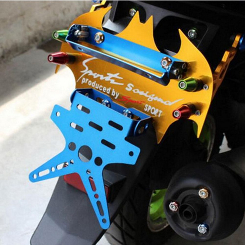 1 tk uue universaalse sulamist mootorratta numbrimärgi hoidiku kinnitusklamber, reguleeritav registreerimisnumbri katte sabahoidja