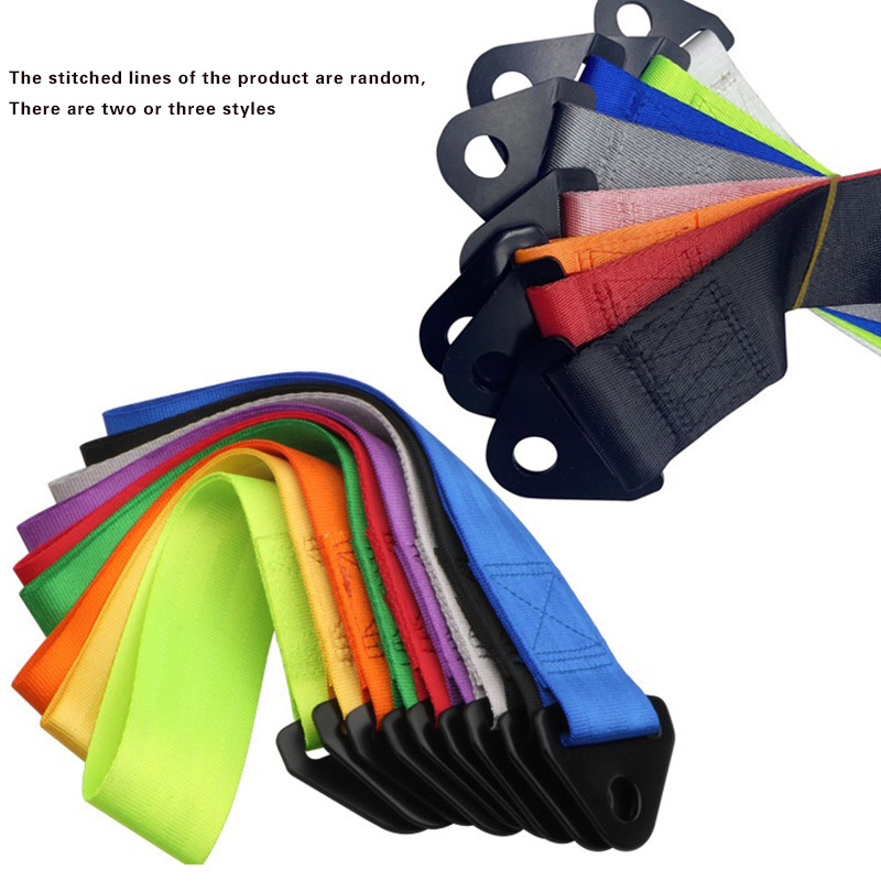 Cureaua universală de remorcare de curse din nailon de înaltă rezistență cu cataramă metalică și șurub Design de curse Curea de remorcare curea de remorcare Decalcomanii