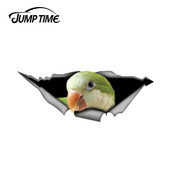 Jump Time 13cm x 4.8cm Quaker Parakeet decal 3D Pet Graphic Vinyl Decal Automobil Auto Branik Laptop Auto Naljepnice Životinje