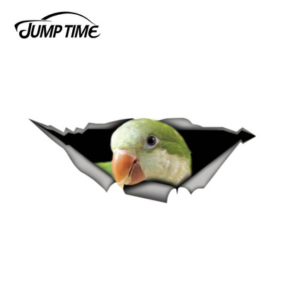 Jump Time 13cm x 4.8cm Quaker Parakeet decal 3D Pet Graphic Vinyl Decal Automobil Auto Branik Laptop Auto Naljepnice Životinje