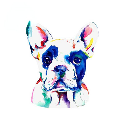 Autómatrica Francia Bulldog Színes Motorkerékpár matricák Járműkellékek Matricák Termékek Külső alkatrészek Kiegészítők Stílusos, PVC