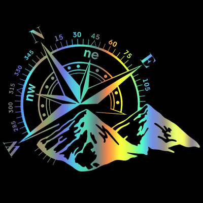 JP Decorație exterioară Autocolante din vinil tăiate cu matriță de diferite dimensiuni pentru busolă trandafirul vânturilor autocolant pentru zgârieturi acoperire decor auto impermeabilă