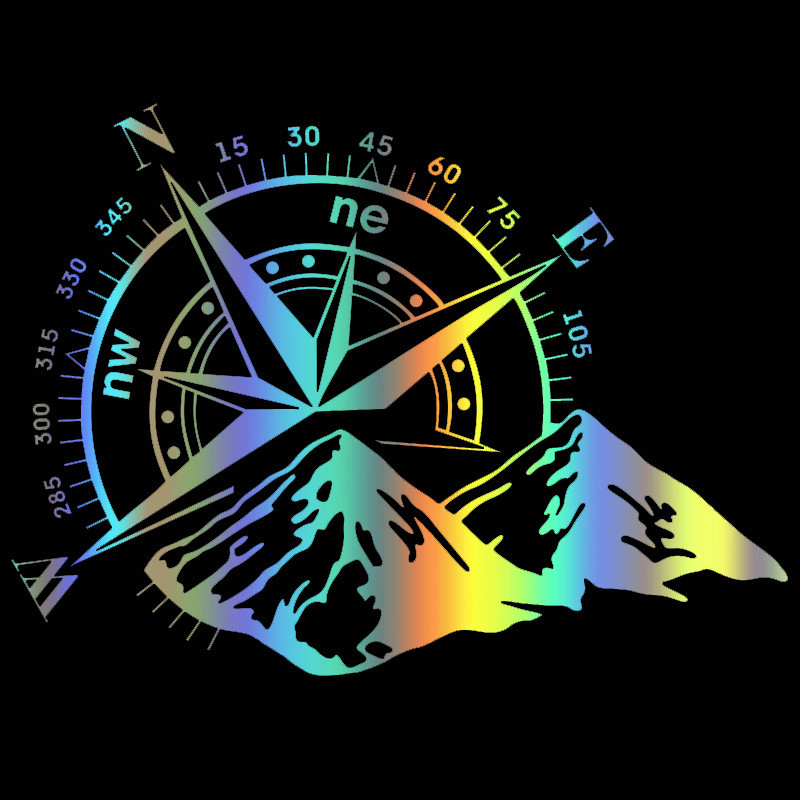 JP Decorație exterioară Autocolante din vinil tăiate cu matriță de diferite dimensiuni pentru busolă trandafirul vânturilor autocolant pentru zgârieturi acoperire decor auto impermeabilă