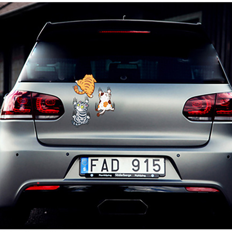 Autokass Loomade 3D-kleebised Isikupärastatud Lõbusad Lemmikloomade Autokleebised Kere katted Kraapimiskleebised Mootorratta kaunistused