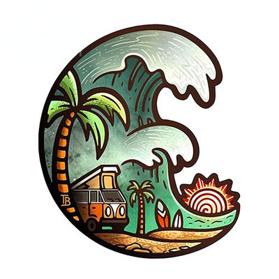 Autocolant pentru mașină Van Life Ocluzie ferestre de mașină Scratch Decals Laptop Caravan Decor Autocolant rezistent la apă PVC, 15 cm