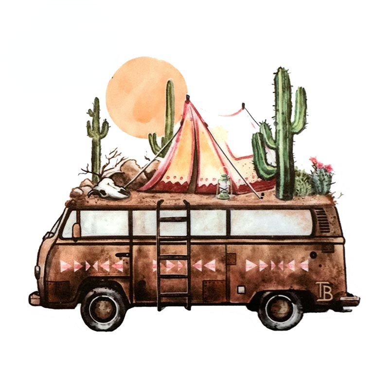 Autocolant pentru mașină Van Life Ocluzie ferestre de mașină Scratch Decals Laptop Caravan Decor Autocolant rezistent la apă PVC, 15 cm