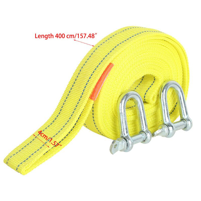 2020 4 m 5 tone Cârlig de frânghie de remorcare a mașinii pentru vehicule rutiere de recuperare a drumului Curea de remorcare