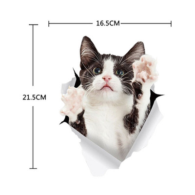 Autocolant pentru mașină 1 buc. Autocolant 3D stereo pentru mașină cu animale creativ, pisică, câine, autocolant pentru ferestre autocolante drăguțe pentru mașină, ornament pentru mașină, casă