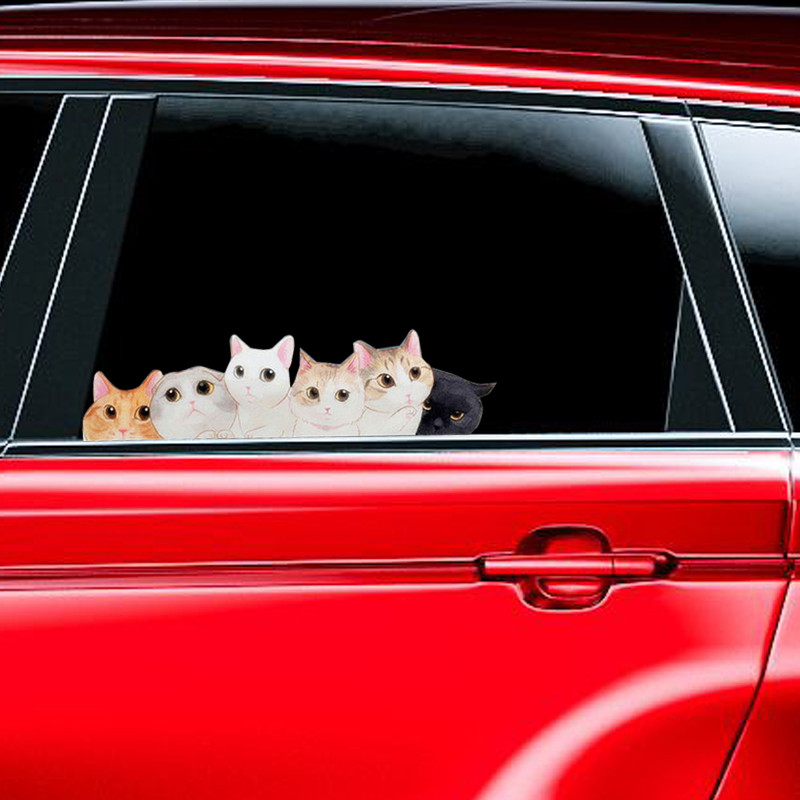 Autocolant pentru mașină 1 buc. Autocolant 3D stereo pentru mașină cu animale creativ, pisică, câine, autocolant pentru ferestre autocolante drăguțe pentru mașină, ornament pentru mașină, casă