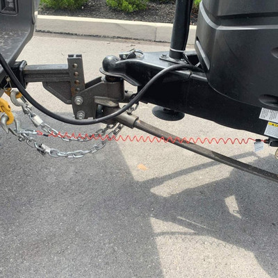 Remorcă de călătorie de 1,5 m Cablu anti-pierdere încolăcit Instalare ușoară cu clemă cu arc Cablu de rupere de siguranță Accesorii pentru mașină de camping
