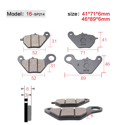 Frâne pentru motociclete Plăcuțe de frână cu disc față spate pantofi pentru ciclomotor 50cc 125cc 150cc 250cc CBR CRF CTCT CBX