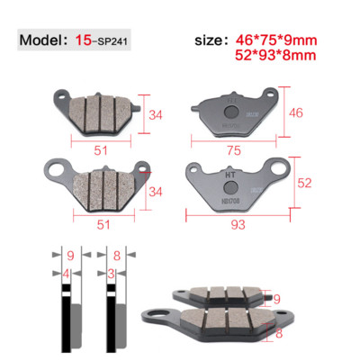 Frâne pentru motociclete Plăcuțe de frână cu disc față spate pantofi pentru ciclomotor 50cc 125cc 150cc 250cc CBR CRF CTCT CBX