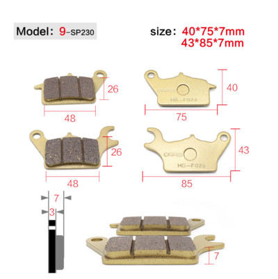 Frâne pentru motociclete Plăcuțe de frână cu disc față spate pantofi pentru ciclomotor 50cc 125cc 150cc 250cc CBR CRF CTCT CBX